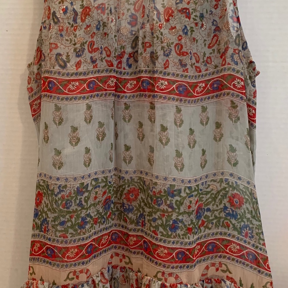 Solitaire Sheer Multi Print Ruffle Tunic - Picture 5 of 8